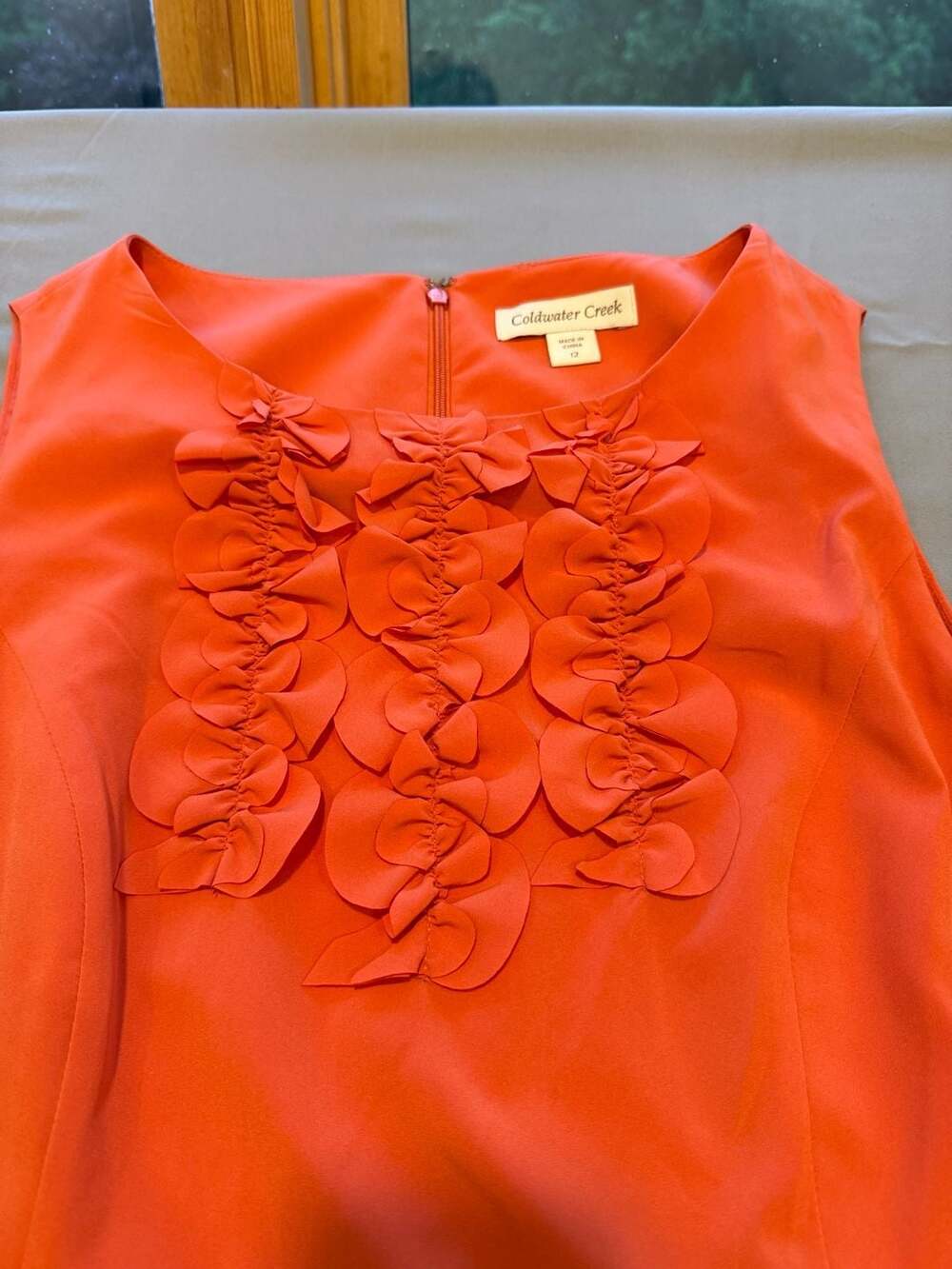 Coldwater Creek Women's Sleeveless Coral Shift Dress - Picture 2 of 9